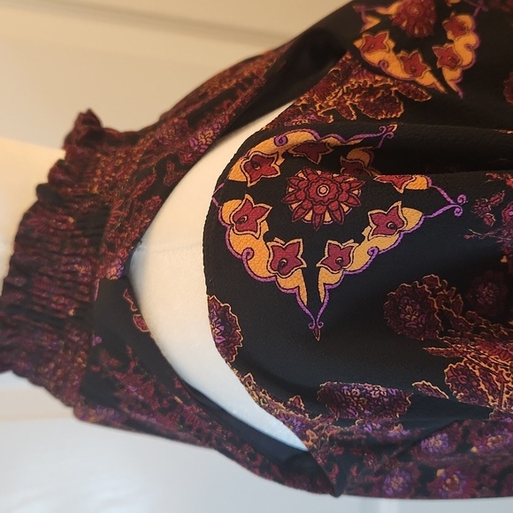 Signature Collection Boho Marrakesh Print Mock Neck Cold Shoulder Dress Size S - Picture 11 of 15